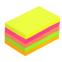 Блок с липким краем 51 мм × 76 мм, 400 листов, флуоресцентные, 5 цветов Блок с липким краем 51 мм × 76 мм, 400 листов, флуоресцентные, 5 цветов