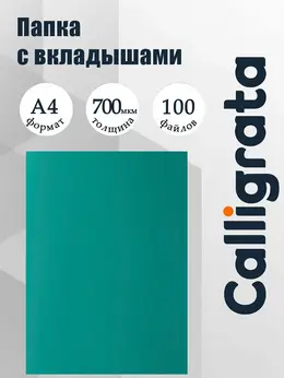 Папка с 100 вкладышами а4, 700 мкм, , текстура