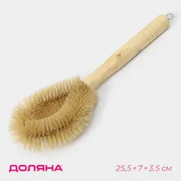 Ёршик для посуды , 25.5×7×3.5 см, овал, деревянная ручка