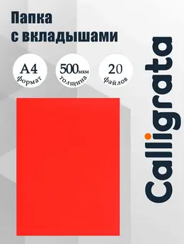 Папка с 20 вкладышами а4, 500 мкм, , текстура