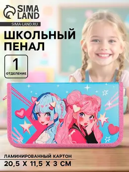 Пенал школьный, 1 секция, 11.5×20.5×3 см Пенал школьный, 1 секция, 11.5×20.5×3 см