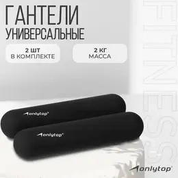 Гантели для универсального отягощения, 2 шт., 2 кг, черная