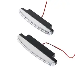 Дневные ходовые огни, 12 в, 24 вт, 8 led, 6500 к, провод 80 см, набор 2 шт. Дневные ходовые огни, 12 в, 24 вт, 8 led, 6500 к, провод 80 см, набор 2 шт.
