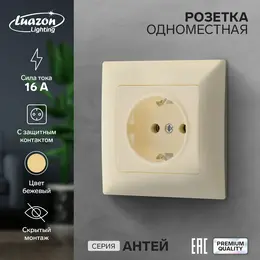 Розетка одноместная luazon lighting