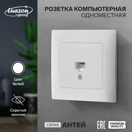 Розетка компьютерная одноместная luazon lighting