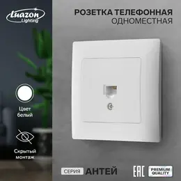 Розетка телефонная одноместная luazon lighting