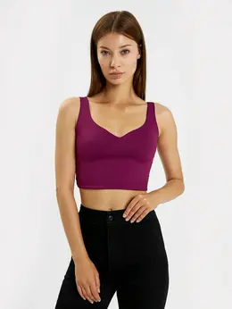 Кроп-топ женский фиолетовый Кроп-топ женский фиолетовый