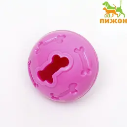 Мяч под лакомства, утолщенный tpr, 7 см, розовый Мяч под лакомства, утолщенный tpr, 7 см, розовый