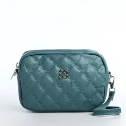 Сумка женская кросс-боди на молнии, 20×6.5×13 см, голубая Сумка женская кросс-боди на молнии, 20×6.5×13 см, голубая