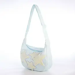 Сумка молодежная на молнии, 36×8×23 см, голубая Сумка молодежная на молнии, 36×8×23 см, голубая