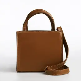 Сумка женская на молнии, цвет коричневый