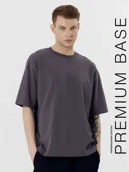 Футболка мужская в сером цвете