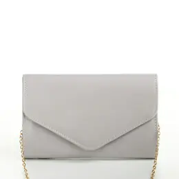 Сумка-клатч на клапане, цвет серый