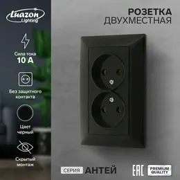 Розетка двухместная luazon lighting