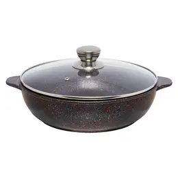 Жаровня литая 28см стеклянная крышка Сапфир Жаровня литая 28см стеклянная крышка Сапфир