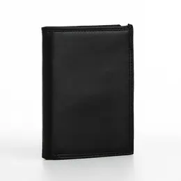 Портмоне мужское без застежки, 3 в 1, отдел автодокументов, паспорта, карт, купюр, черное Портмоне мужское без застежки, 3 в 1, отдел автодокументов, паспорта, карт, купюр, черное