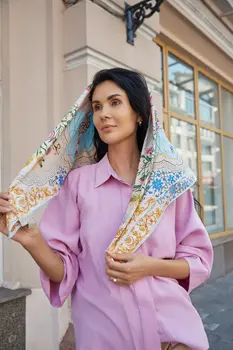 Платок "Сады Востока", 90х90 см