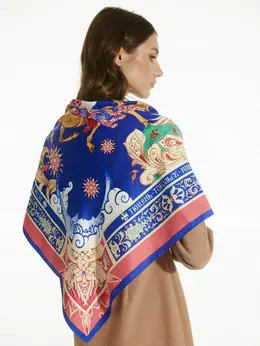 Платок "Конек-Горбунок", 90х90 см Платок "Конек-Горбунок", 90х90 см