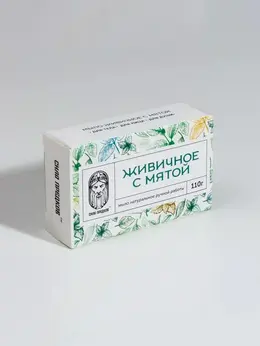 Живичное мыло с Мятой и Глиной Живичное мыло с Мятой и Глиной