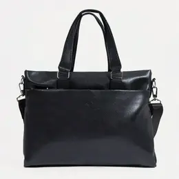 Сумка деловая на молнии, цвет черный