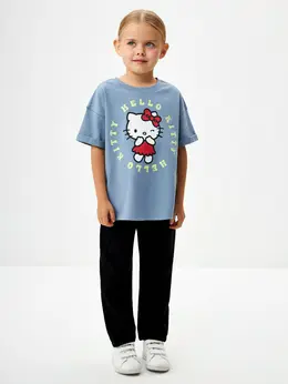 Джинсы Mom fit на резинке для девочек Джинсы Mom fit на резинке для девочек