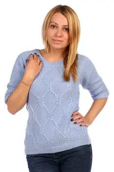 Жен. джемпер "арт. 16-0451 Голубой" р. 44 Жен. джемпер "арт. 16-0451 Голубой" р. 44
