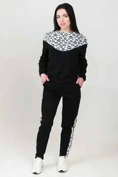 Жен. костюм "арт. 19-0296 Черный" р. 42 Жен. костюм "арт. 19-0296 Черный" р. 42