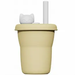 Силиконовый стакан Jordan Judy Silicone Сup Kitten 480 ml Yellow (KT054)
