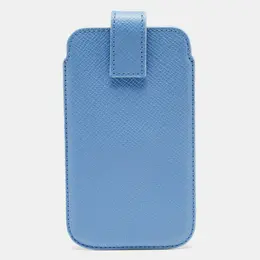 Smythson Blue Leather Phone Cover Smythson Blue Leather Phone Cover