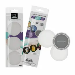 Набор значков с холстом Малевичъ, круглые 5,8 см, 3 шт Набор значков с холстом Малевичъ, круглые 5,8 см, 3 шт