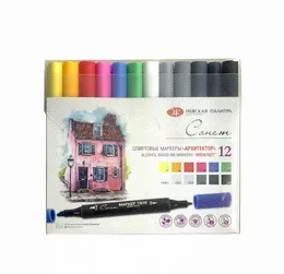 Набор спиртовых маркеров Сонет "Архитектор" 12 цветов Набор спиртовых маркеров Сонет "Архитектор" 12 цветов