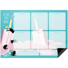 Магнитный планер на неделю MESHU "Ice cream" А3, с маркером