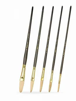 Набор кистей щетина Pinax "ARTISTS CLASSIC" овальные экстра-длинные 5 шт