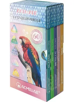 Набор карандашей цветных ACMELIAE "Artmate" 5 в 1, 60 цв