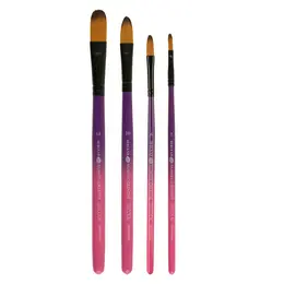 Кисть двухцветная синтетика № 10 овальная "Decola"