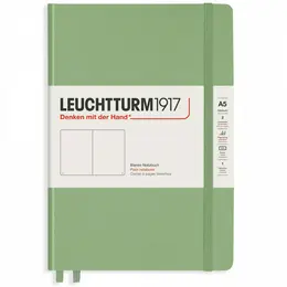 Записная книжка нелинованная Leuchtturm A5 251 стр., твердая обложка ,пастельный зеленый