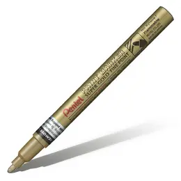 Маркер перманентный Pentel "Paint" 2,9 мм, с круглым наконечником, алюминиевый корпус, золото Маркер перманентный Pentel "Paint" 2,9 мм, с круглым наконечником, алюминиевый корпус, золото
