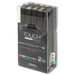 Набор маркеров акриловых TOUCH "Opaque" тонкий наконечник, 15 цв Набор маркеров акриловых TOUCH "Opaque" тонкий наконечник, 15 цв