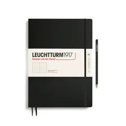 Записная книжка в точку Leuchtturm Master Slim А4+ 123 стр., твердая обложка черная
