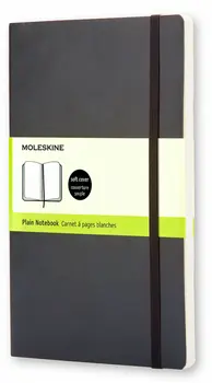 Записная книжка нелинованная Moleskine "CLASSIC SOFT" Large 130х210 мм 192 стр., обложка черная