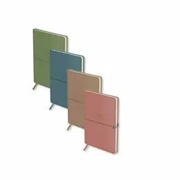 Ежедневник недатированный, кожзам OfficeSpace "Elastic band" A5 136 л, синий