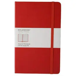 Записная книжка в клетку Moleskine "Classic" Large, обложка красная Записная книжка в клетку Moleskine "Classic" Large, обложка красная
