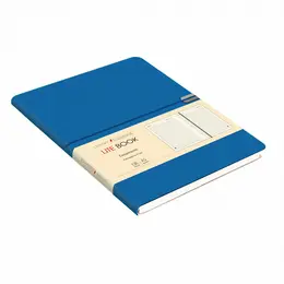 Ежедневник недатированный "Lite book" А5 136 л 70 г, искус. кожа, Синий