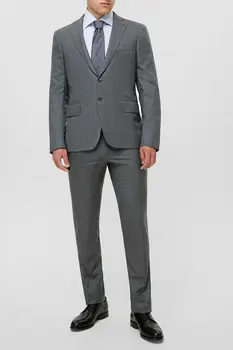Костюм Isaia С Узором В Полоску Костюм Isaia С Узором В Полоску