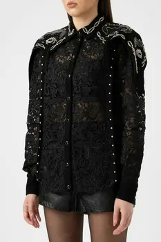 Рубашка Saint Laurent С Вышивкой Рубашка Saint Laurent С Вышивкой