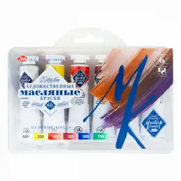 Набор масла Мастер-Класс "Basic colours" 6 шт х18 мл, в пластиковм коррексе с европодвесом