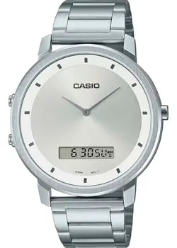 Японские наручные  мужские часы Casio MTP-B200D-7E. Коллекция Ana-Digi