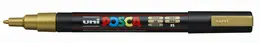 Маркер UNI "POSCA" PC-3M, 0,9-1,3 мм, наконечник пулевидный, №25 цвет золотой