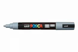 Маркер UNI "POSCA" PC-5M, 1,8-2,5 мм, наконечник пулевидный, цвет серый