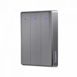 Умный беспроводной выключатель трехклавишный Xiaomi Linptech Glass Panel Smart Wireless Switch E1 Three Button Grey (KE1GBB MI)